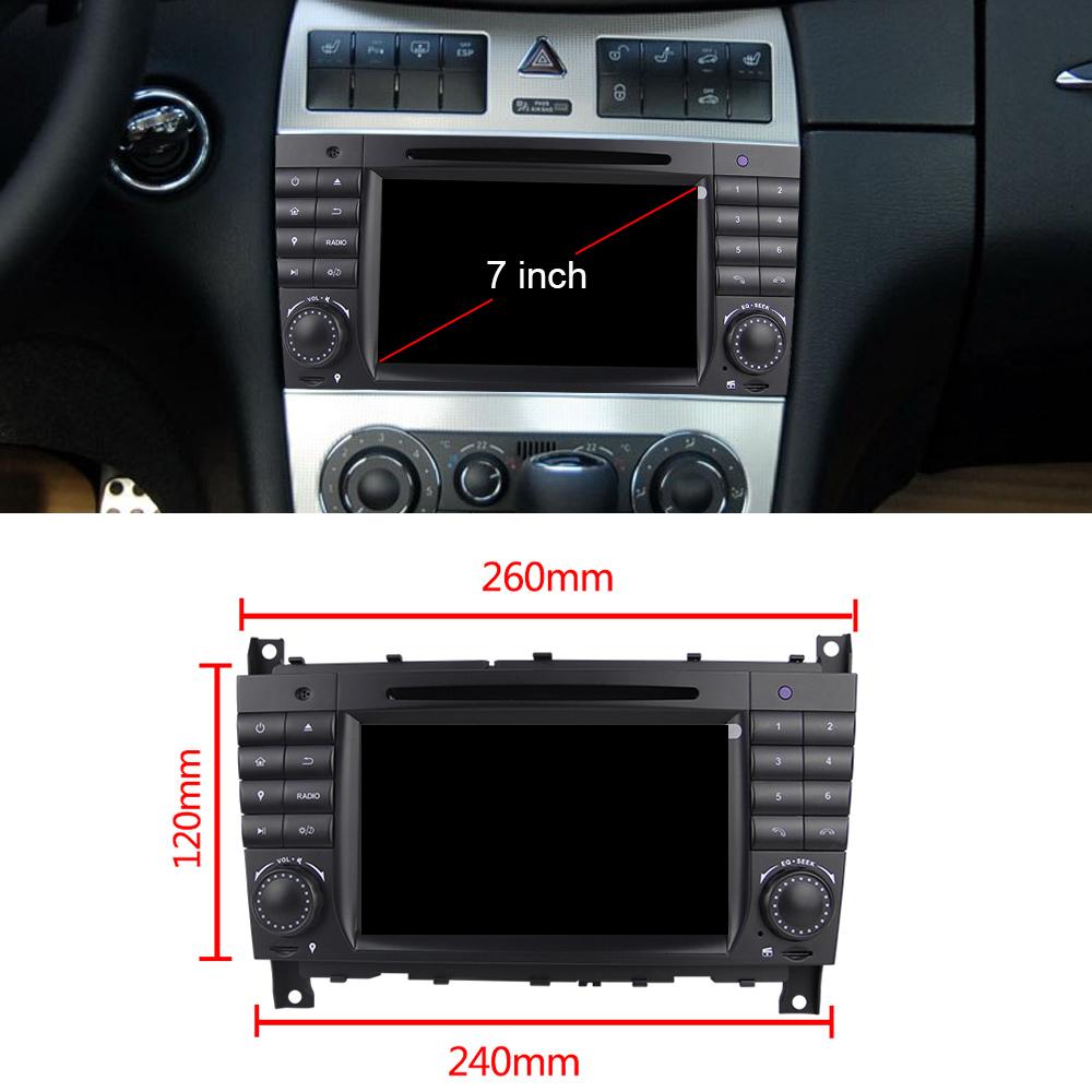 Eunavi 2 DIN Android 10 Car Radio Stereo GPS For Mercedes Benz W203 W209 W219 W169 A160 2004 2005 2006 -2008 Multimedia 2Din DVD