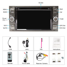 Load image into Gallery viewer, Eunavi 7 inch 2 din Autoradio Car DVD player Radio GPS Navigation for Ford/Mondeo/Focus/Transit/C-MAX/S-MAX/Fiesta SWC USB RDS