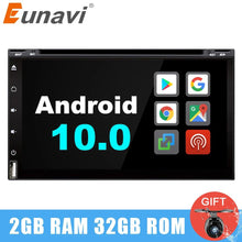 Load image into Gallery viewer, Eunavi 2 din android 10.0 universal car dvd radio stereo multimedia player 2din GPS Navi headunit touch Screen wifi in dash