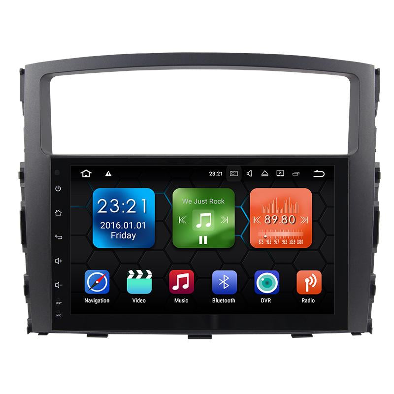 Eunavi 2 Din Android 9 Car Multimedia Radio Player for MITSUBISHI PAJERO V97 2006-2015 9'' GPS Stereo 4G 64GB 8 Cores TDA7851
