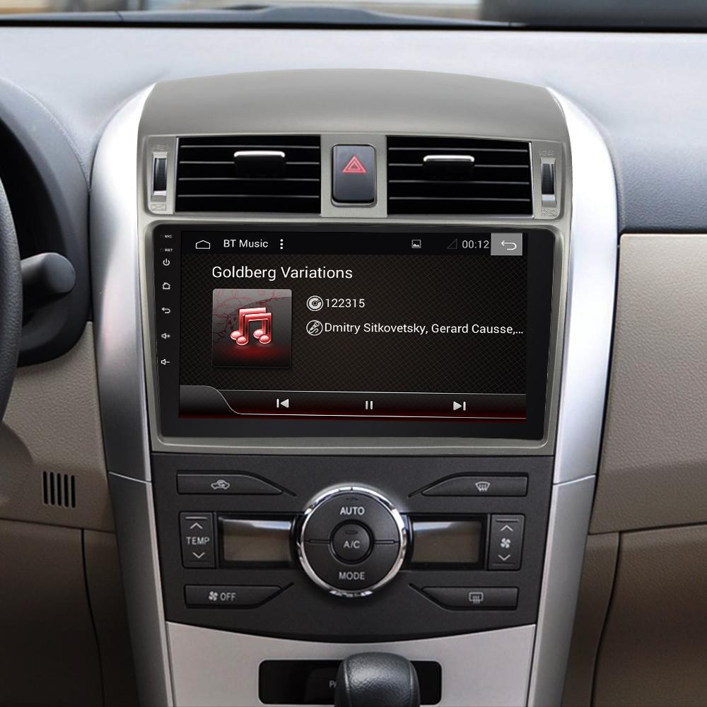 Eunavi Android system car multimedia radio player for Toyota Corolla E140/150 2007-2011 autoradio stereo gps PX6 4G 64GB NO 2DIN