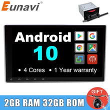Load image into Gallery viewer, Eunavi 10.1&#39;&#39; 2 Din Universal Android 10 Car DVD Radio multimedia GPS Navigation 2din Headunit 1024*600 touch screen RDS usb