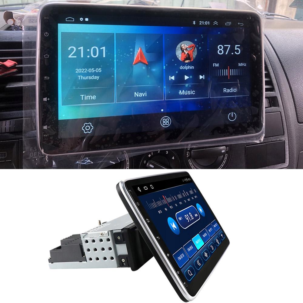 Eunavi 10.1'' Screen Universal 1DIN Android 10 Car Radio Stereo Multimedia Video Player GPS Navigation WIFI RDS AM FM USB 1Din