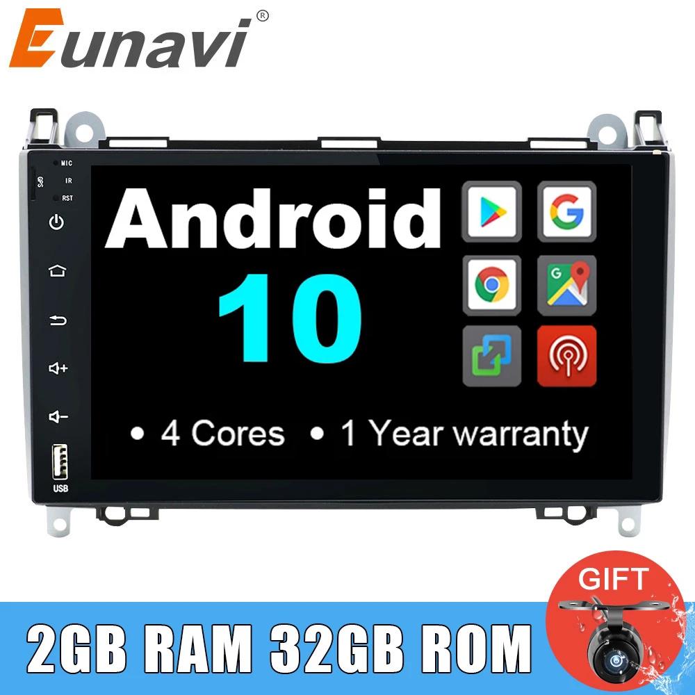 Eunavi 2 Din Car Radio Multimedia Player Android 10 Automotivo For Mercedes/Benz/Sprinter/B200/B-class/W245/B170/W169 gps stereo