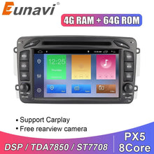 Load image into Gallery viewer, Eunavi 2 Din 7&#39;&#39; Android 10 Car DVD For Mercedes Benz CLK W203 W208 W209 W210 W463 Vito Viano 2din auto radio stereo with dsp