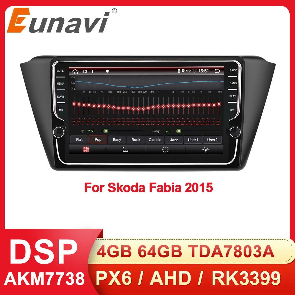 Eunavi Car Multimedia Player Radio GPS For Skoda Fabia 2015 2016 2017 2018 2019 2 din Android Autoradio Navigation WIFI RDS