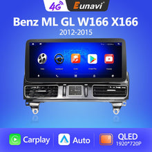 Load image into Gallery viewer, Eunavi 12.3&#39;&#39; Android 10 Car Radio GPS Stereo For Mercedes Benz ML GL W166 X166 2012 2013 2014 2015 Multimedia Player Carplay
