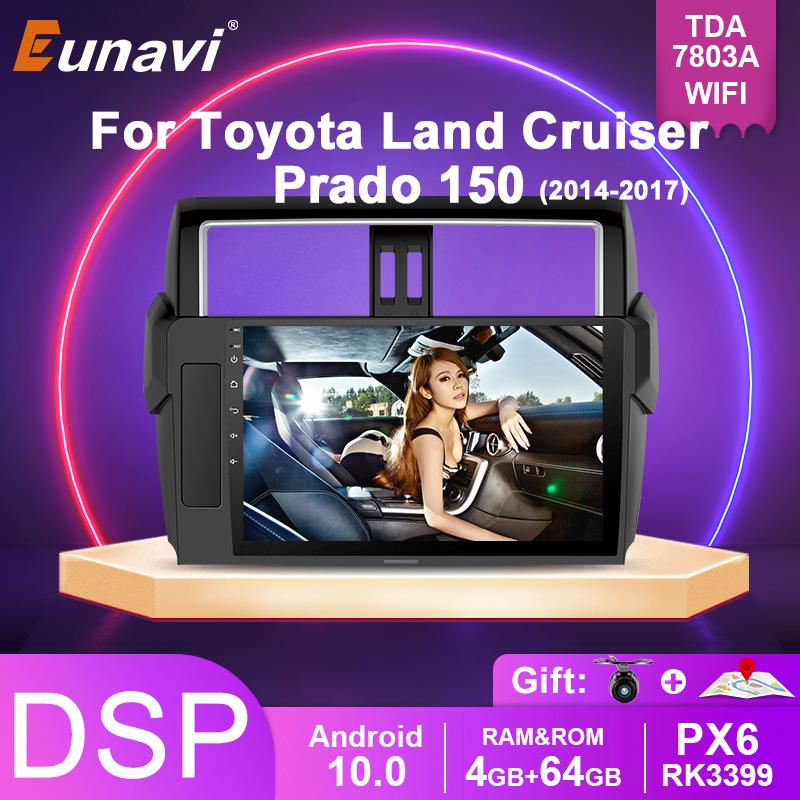 Eunavi Android 10 Autoradio For Toyota Land Cruiser Prado 150 2013 - 2017 Car Radio Multimedia Video Player Navigation GPS 2 Din