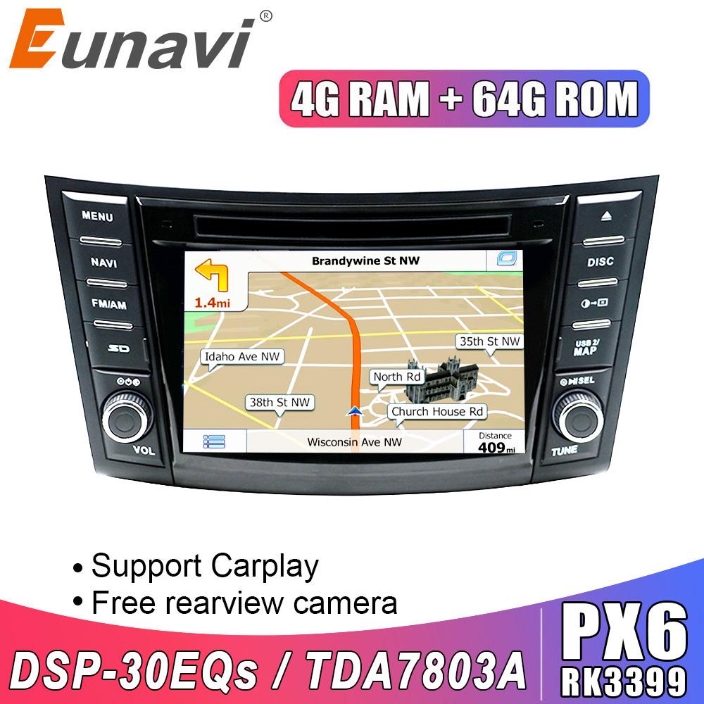 Eunavi 2 Din Android 9.0 Car radio dvd multimedia For Suzuki Swift 2011-2015 2din Stereo headunit GPS Navigation autoradio WIFI