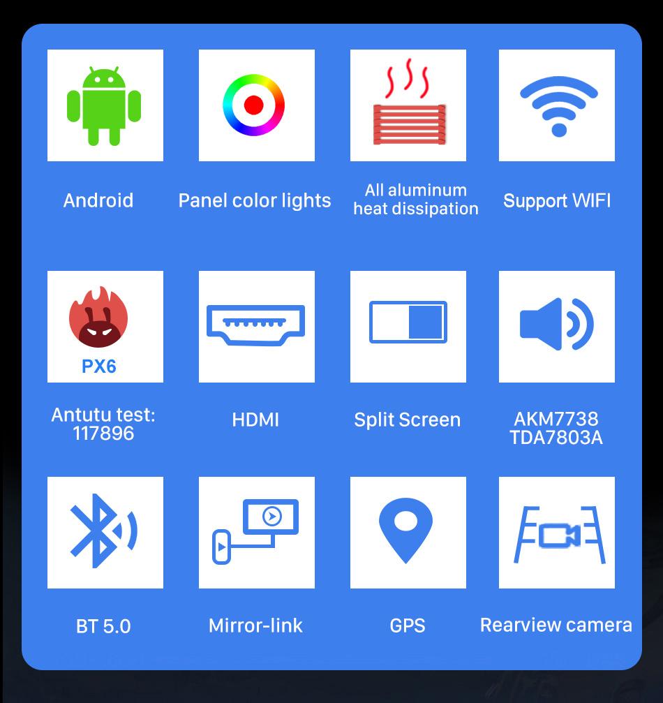 Eunavi Android 10 system car radio stereo multimedia player for Hyundai elantra 2011-2016 2 din headunit GPS TDA7851 4G 64GB