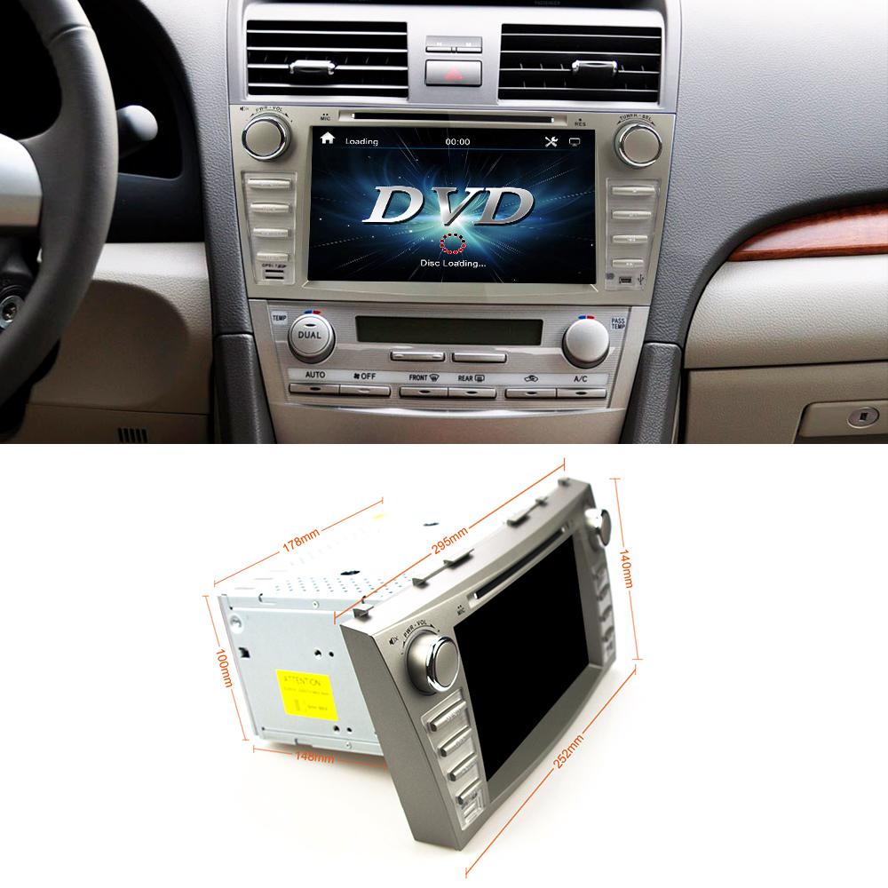 Eunavi 8 inch 2 din car dvd player gps navigation Auto radio for Toyota Camry 2007 2008 2009 2010 2011 Car pc stereo Head unit
