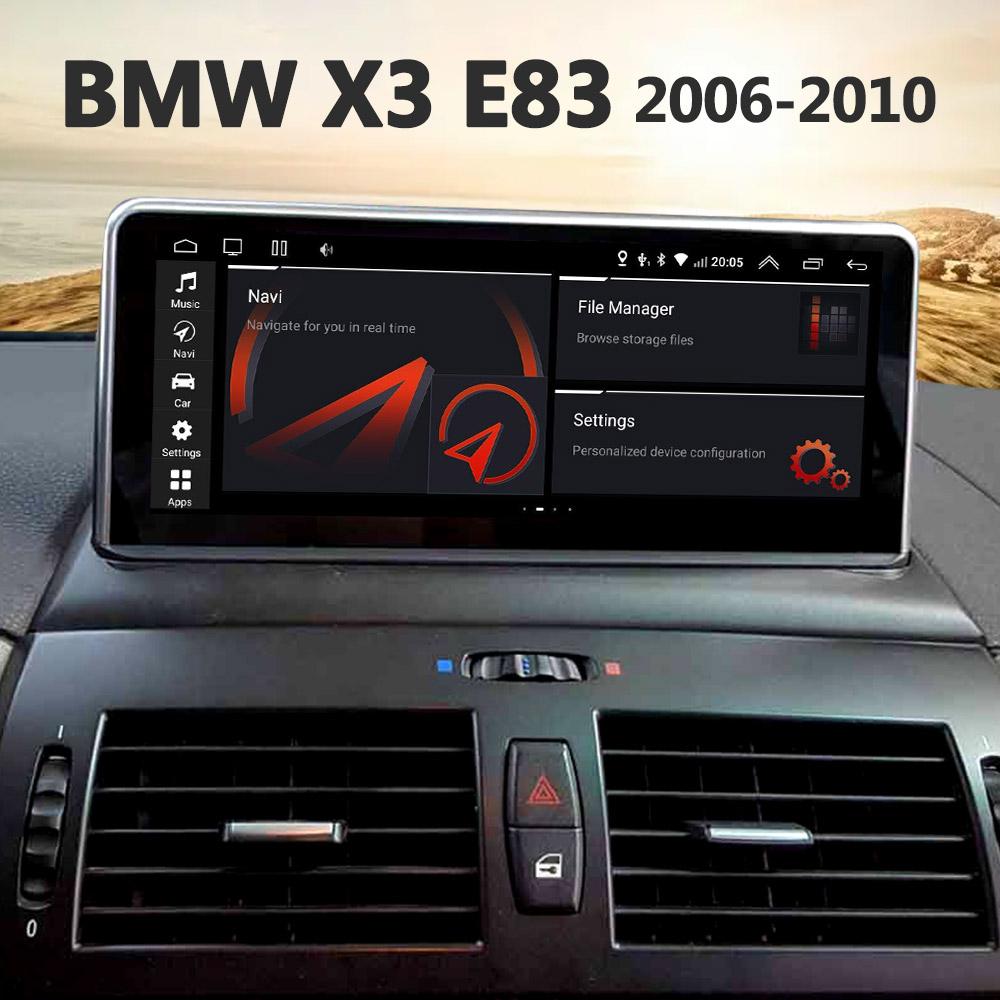 Eunavi 10.25'' Screen 1920*720P Android Auto Radio For BMW X3 E83 2006-2010 Car Multimedia Player Navigation GPS Carplay No DVD