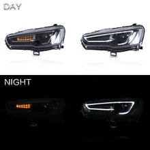 Load image into Gallery viewer, VLAND Headlamp Car Headlights Assembly For 2008-2018 Mitsubishi Lancer EVO X Head Light With Moving Turn Signal Dual Beam Lens