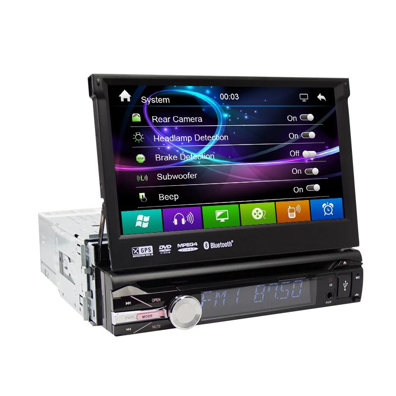 Eunavi 7" Universal 1 Din Car Radio DVD Player GPS Navigation Autoradio Stereo with Bluetooth PC Automotivo SD USB RDS Aux CD