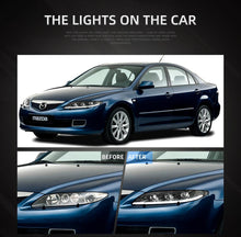 Cargar imagen en el visor de la galería, VLAND Car Lamp Assembly For Mazda 6 Headlight 2003-2015 With Start Up Animation DRL Full LED Front Lights Sequential Turn Signal