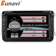 Load image into Gallery viewer, Eunavi 2 Din New Fashion Car DVD For VW GOLF POLO CADDY PASSAT B6 JETTA SKODA MK5 MK6 Tiguan Touran Caddy With GPS RADIO RDS MP3