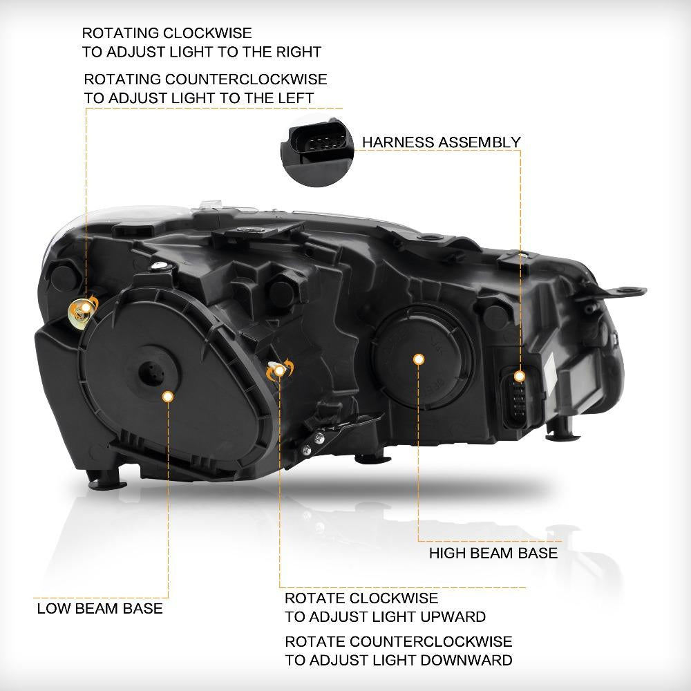 VLAND Headlamp Car Headlight Assembly For Volkswagen Golf Mk6 GTI/2012-2013 RHD/LHD Light Moving Turn Signal Dual Beam Lens
