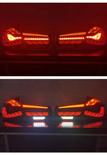 Load image into Gallery viewer, Suitable for 13-19 BMW 3 Series Modified M4 Dragon Scale Tail Light Assembly LED Running Water Turn Signal Tail Light