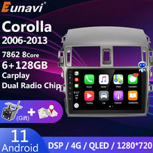 Load image into Gallery viewer, Eunavi 6GB 128GB Android 11 Car Radio Stereo For Toyota Corolla 2007 - 2011 Multimedia Video Player 2 Din Head unit 2Din DVD GPS