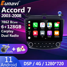 Load image into Gallery viewer, Eunvai AI Voice Control CarPlay Car Radio Multimedia Player For Honda Accord 7 2003 - 2008 DSP 4G Andorid 11 Auto GPS 2 din DVD