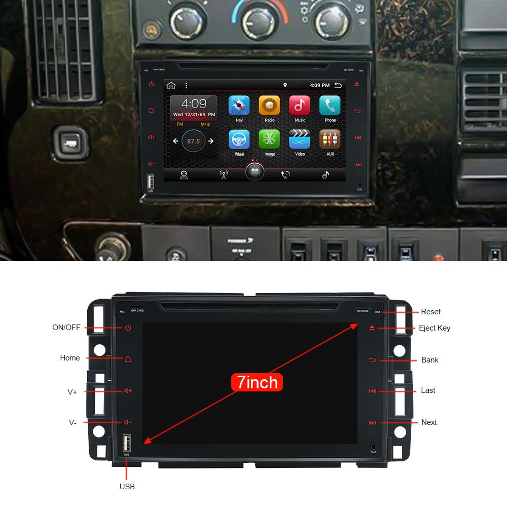 Eunavi 2 Din Android 10 Auto DVD-Radio Für Chevrolet / Silverado / Tahoe / Monte GMC Yukon / Denali / Acadia 2din GPS Stereo-Multimedia