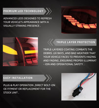 Load image into Gallery viewer, Vland Taillights Assembly For VW Golf 6/MK6 2008-2014 Dragon Scale Design Full LED With Dynamic Welcome + Sequential Turn Signal
