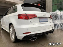 Load image into Gallery viewer, RS3 Style Rear Diffuser With Exhaust for 17-19 Audi A3 S-line Hatchback,ASPP  Auto Body Kit for Audi