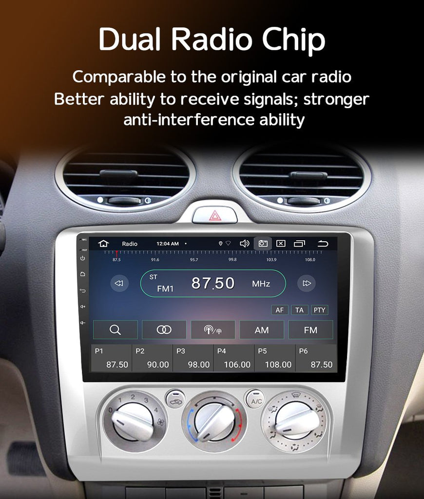 Eunavi 2 Din Android 11 Multimedia Video Player For Ford Focus 2 3 Mk2 Mk3 2004 - 2011 2Din Car Radio DVD Head unit 4G GPS Navi