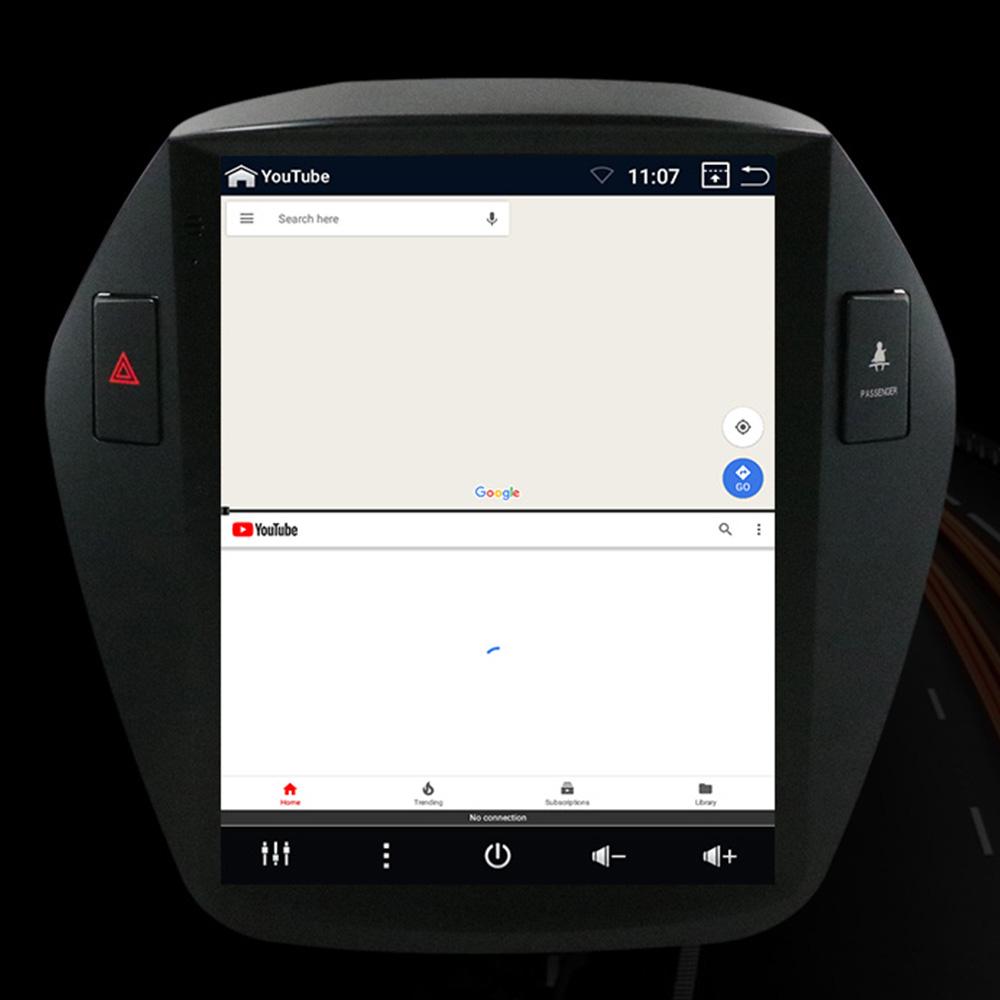 Eunavi 2 Din Android Car Radio For Hyunda Ix35 2010-2015 Multimedia Player Video Audio  9.7'' Vertical Tesla Screen GPS 2Din