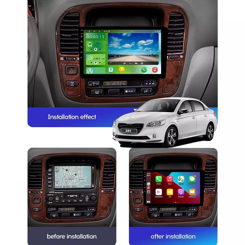 Eunavi Android 11 Car Radio DSP Multimedia Player For Lexus LX470 1998-2003 Autoradio Video QLED Screen GPS Navigation Carplay