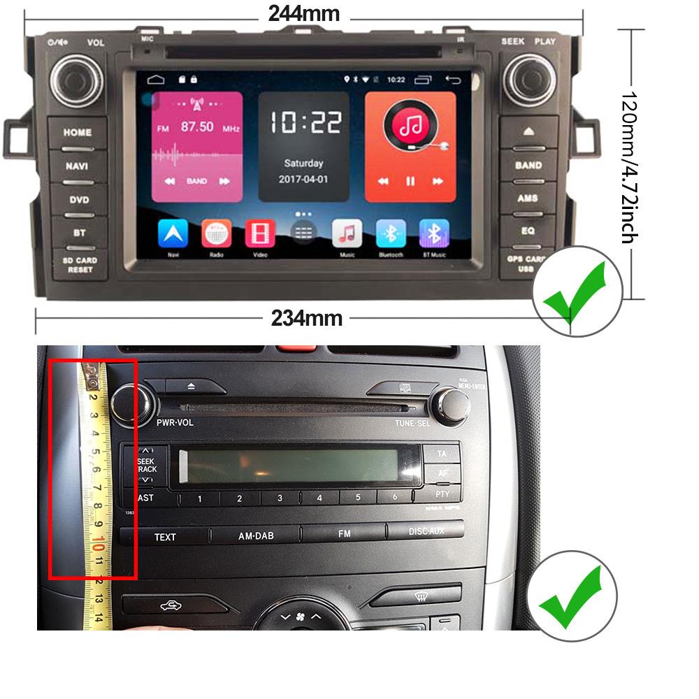 Eunavi 7'' Android 2 din Car Radio DVD GPS Auto For Toyota Auris Hatchback Audio Navigation Multimedia Player 2DIN 4G Head unit