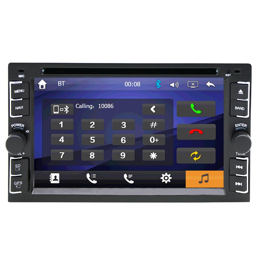 Eunavi 2 din multimedia universal car dvd radio player gps navigation tape recorder autoradio cassette stereo with free map card