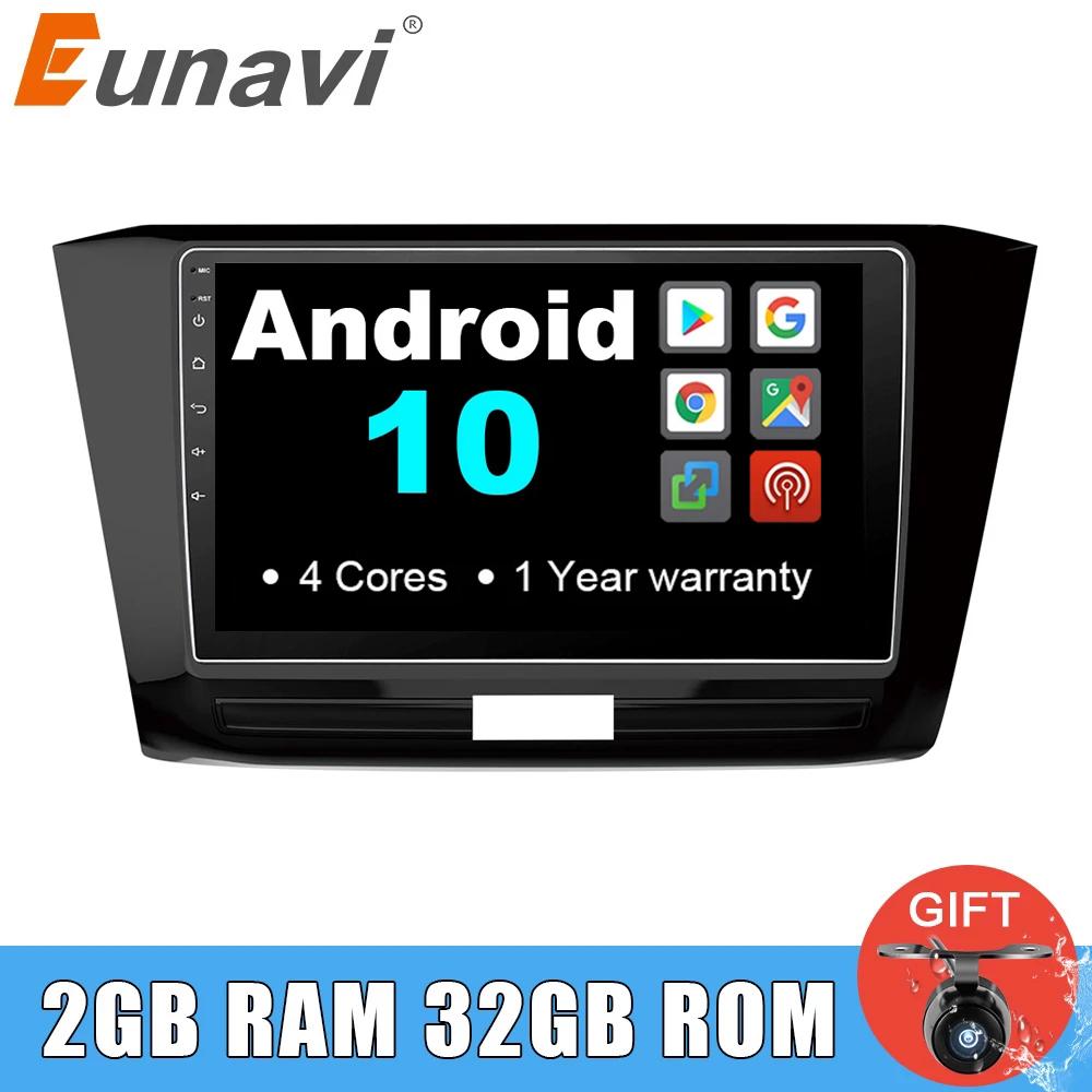 Eunavi 2 din Android 10 Car Radio multimedia player for VW Volkswagen Passat 2016 Stereo Autoradio tablet gps navigation RDS