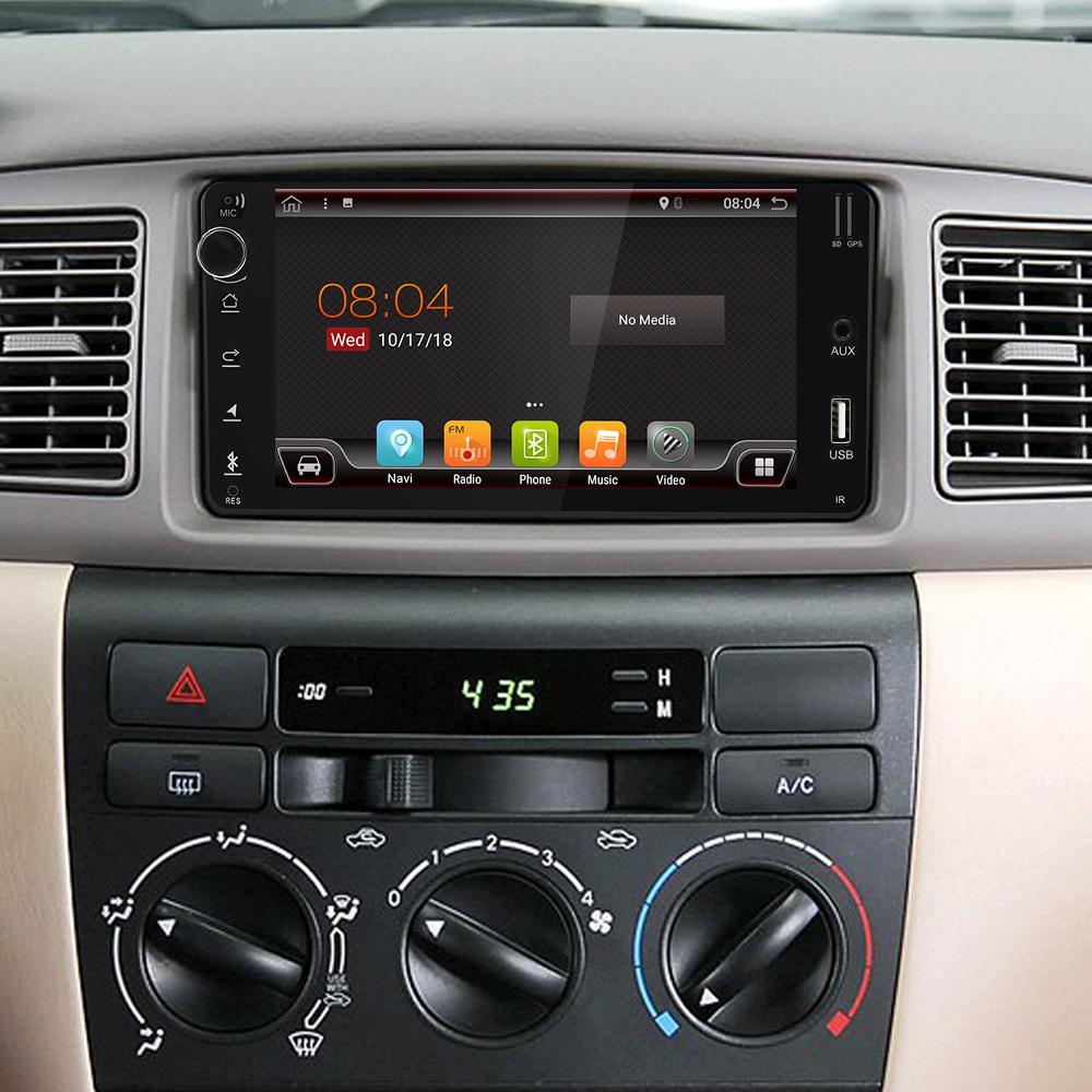 Eunavi 2 din Android 10 car multimedia radio stereo gps for Toyota Hilux VIOS Old Camry Prado RAV4 Prado 2003-2008 screen BT