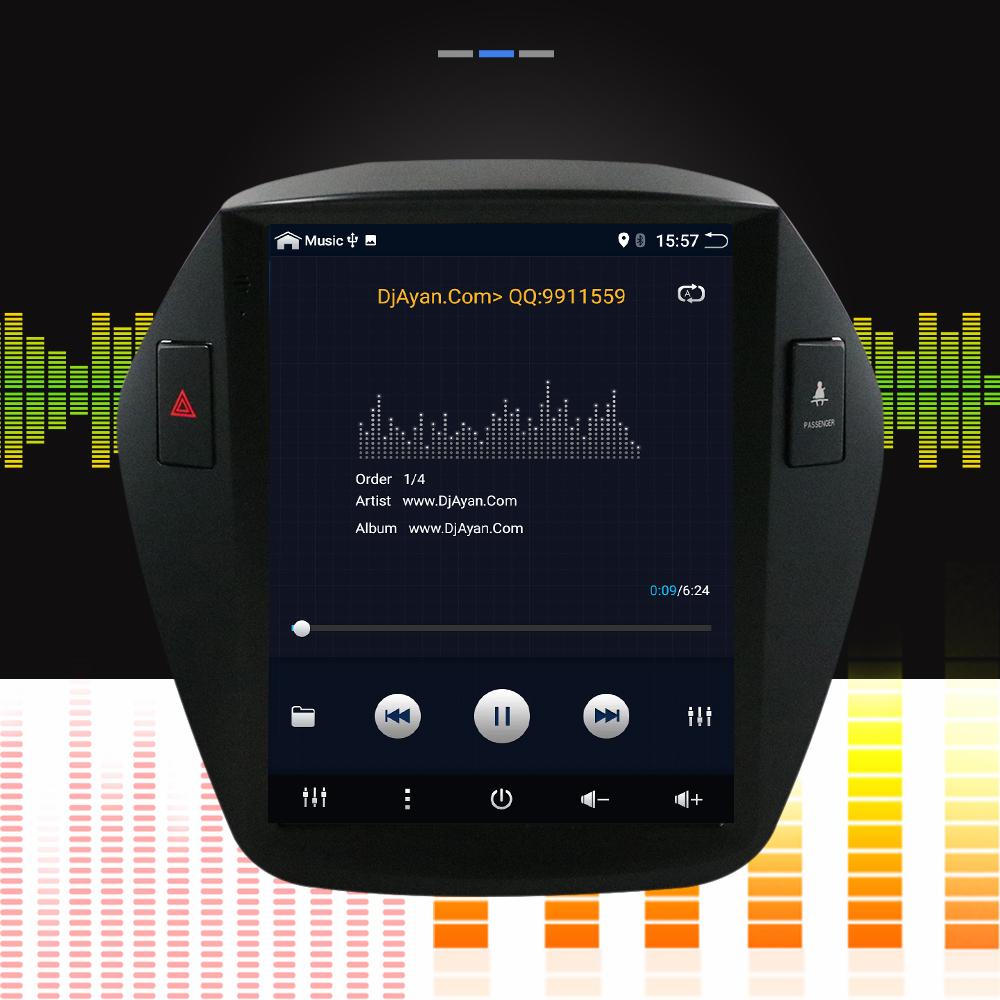 Eunavi 2 Din Android Car Radio For Hyunda Ix35 2010-2015 Multimedia Player Video Audio  9.7'' Vertical Tesla Screen GPS 2Din