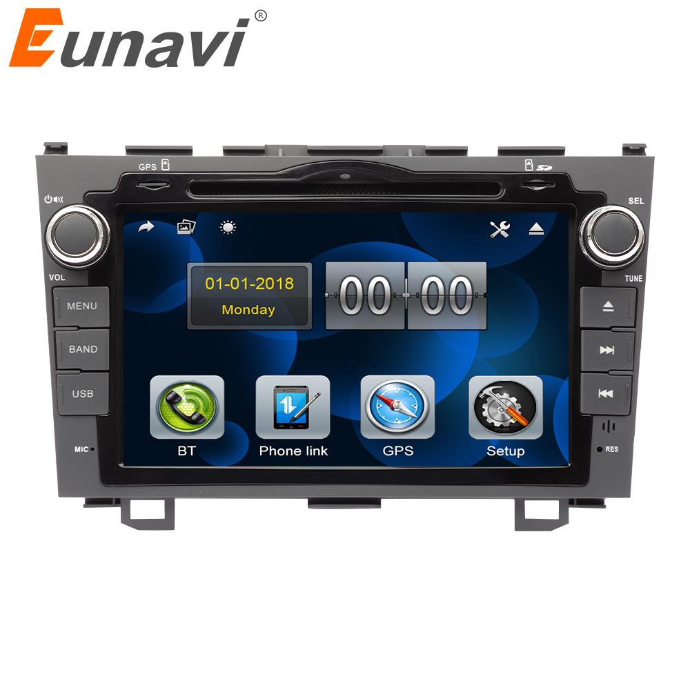 Eunavi 2 Din 8'' Car dvd player GPS Navi For Honda CRV 2006 2007 2008 2009 2010 2011 Stereo Radio Video touch screen SWC RDS
