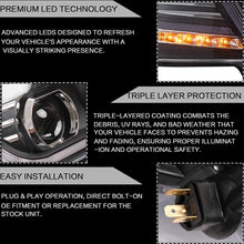 Cargar imagen en el visor de la galería, VLAND Headlamp Car Headlights Assembly for Toyota FJ Cruiser 2007-2014 Headlight LED DRL with moving turn signal Dual Beam Lens