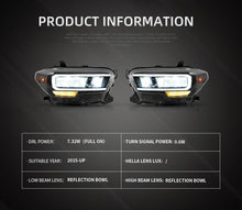 Load image into Gallery viewer, Vland Headlamp Assembly For Toyota Tacoma 2015 2016 2017 2018 2019 2020 Headlights Full LED Frontlight Day Running Lights