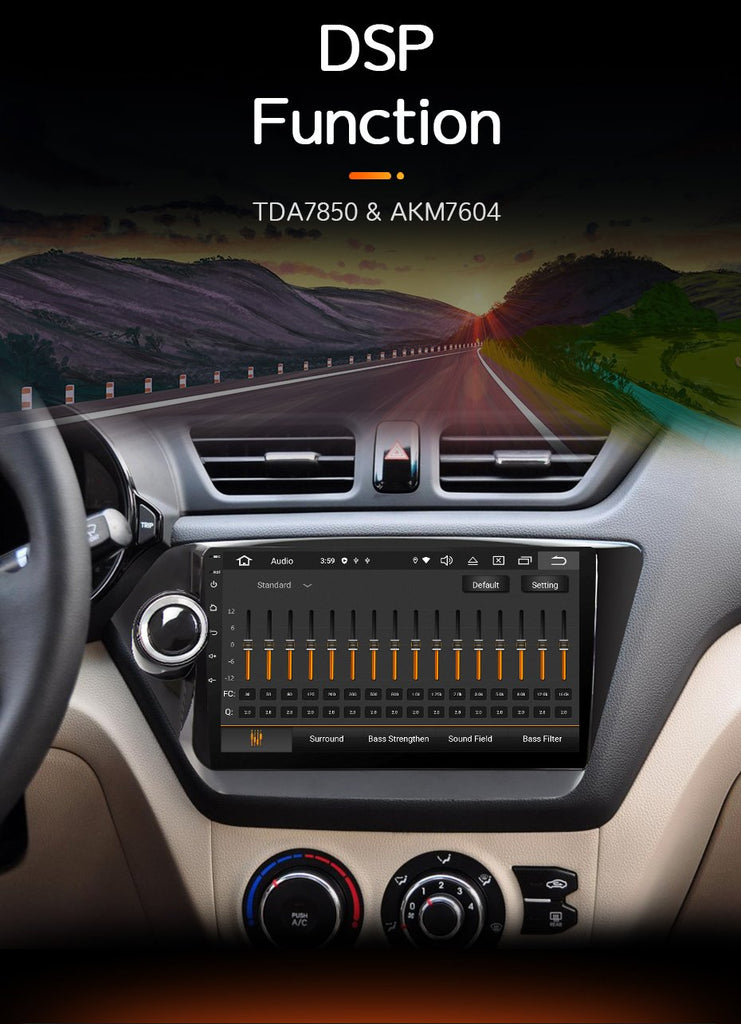 Eunavi 2Din Car Radio Multimedia Video Player Android 11 2 din dvd 9'' GPS Navigation For Kia RIO 3 4 tape recorder 2011 - 2019