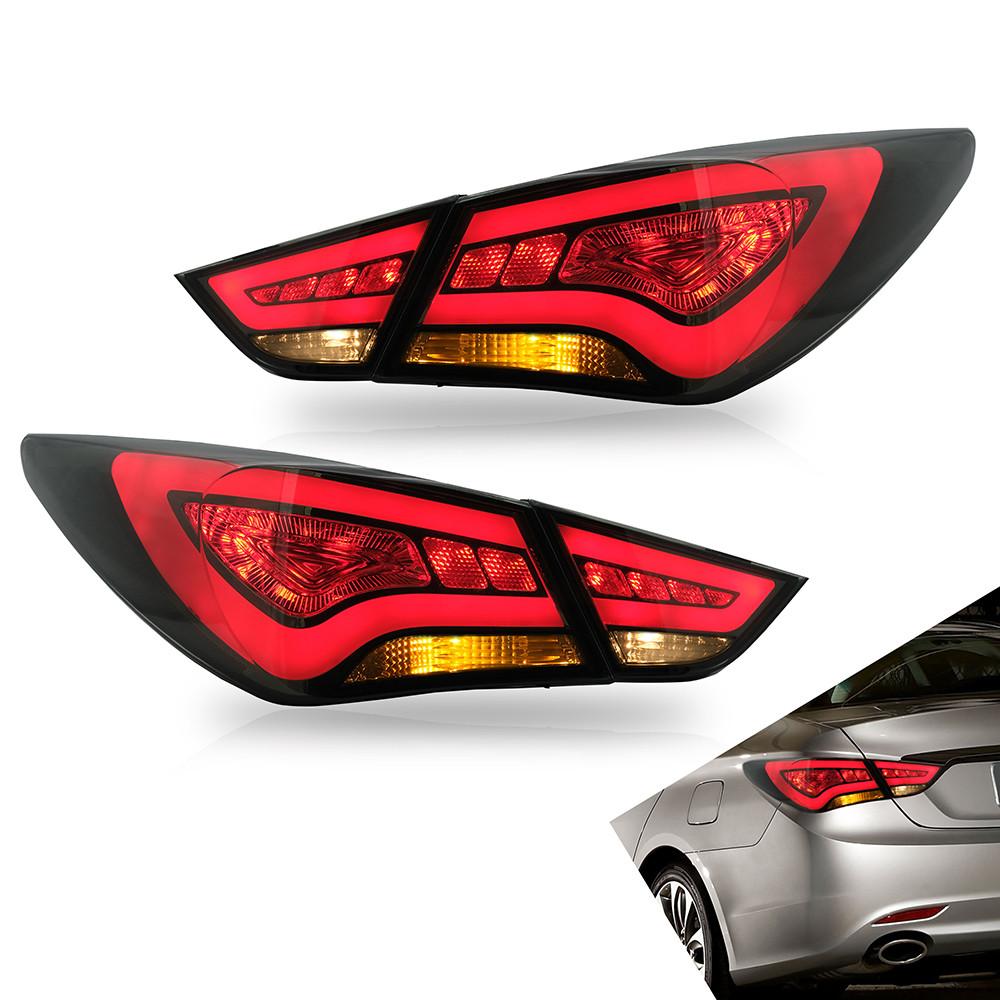 VLAND Car Accessories LED Tail Lights Assembly For HYUNDAI SONATA 2011-2014 Tail Lamp With LED Turn Signal Reverse DRL Lights