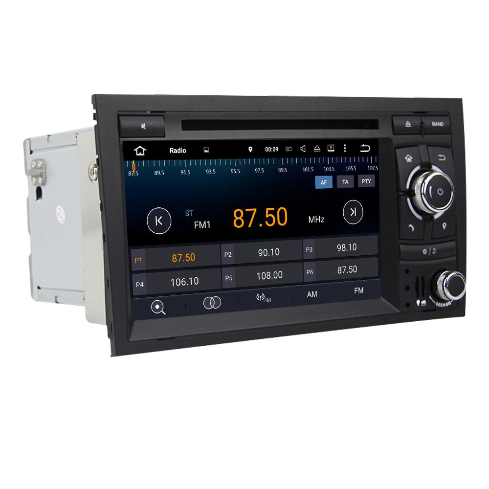 Eunavi 2 din Android 9 GPS 2 Din Autoradio Stereo System For Audi/A4/S4 multimedia 8 Cores 4GB 64GB Car DVD Radio 2din headunit