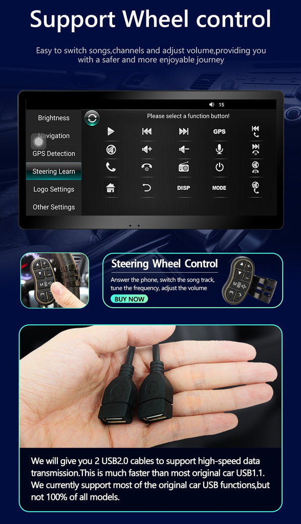 Eunavi 12.1'' 2 DIN Android Auto Radio For Mercedes Benz Vito 3 2014 2015 2016 2017 2018 2019 2020 Car Multimedia GPS Carplay