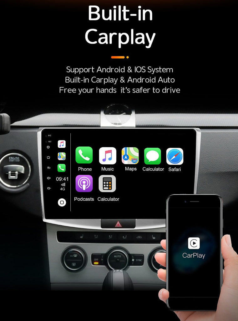 Eunavi Android 11 Auto Carplay 2 Din Head unit Car Radio For VW Passat B7 2010-2015 MAGOTAN CC Multimedia Video Player DVD GPS
