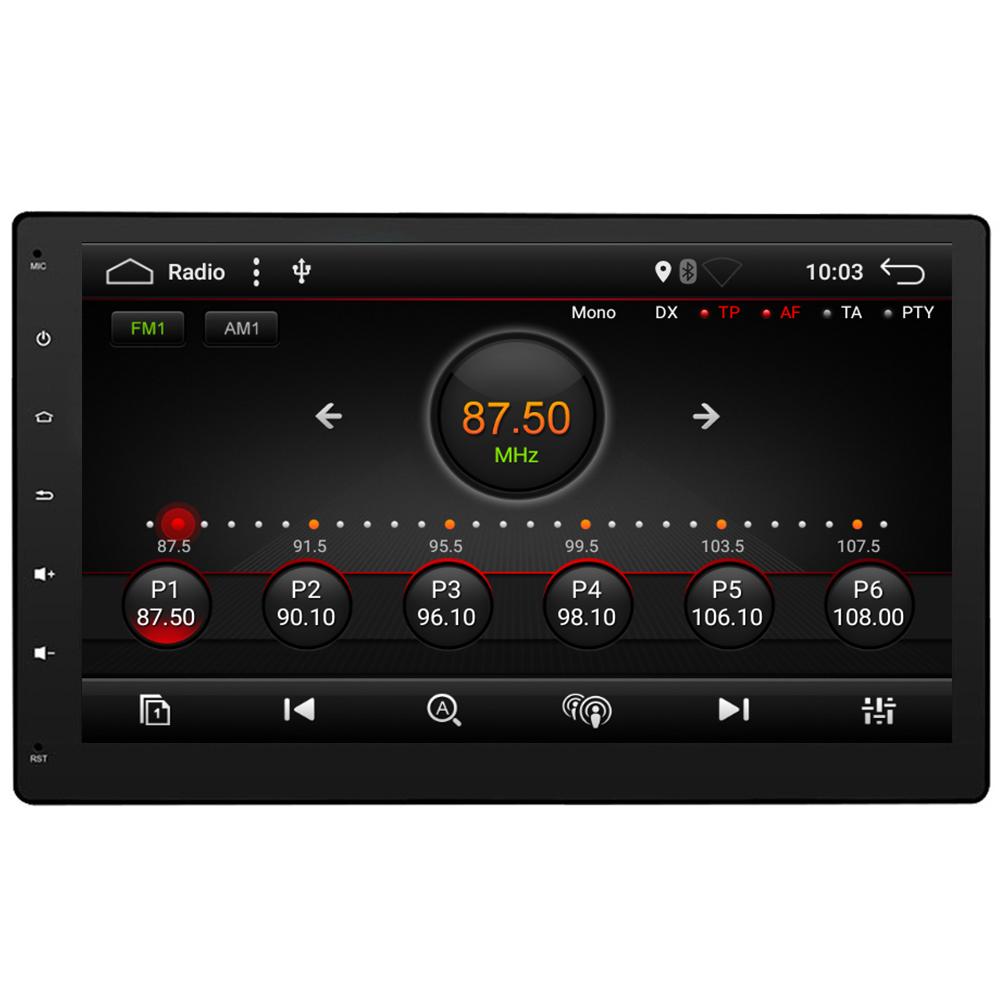 Eunavi 2 din Universal car radio stereo multimedia Android 10 2din autoradio touch screen 1024*600 GPS Navigation headunit