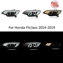 Charger l&#39;image dans la galerie, VLAND Headlamp Car Headlights Assembly For Honda Fit/Jazz 2014-2019 Headlight LED DRL With Moving Turn Signal Dual Beam Lens