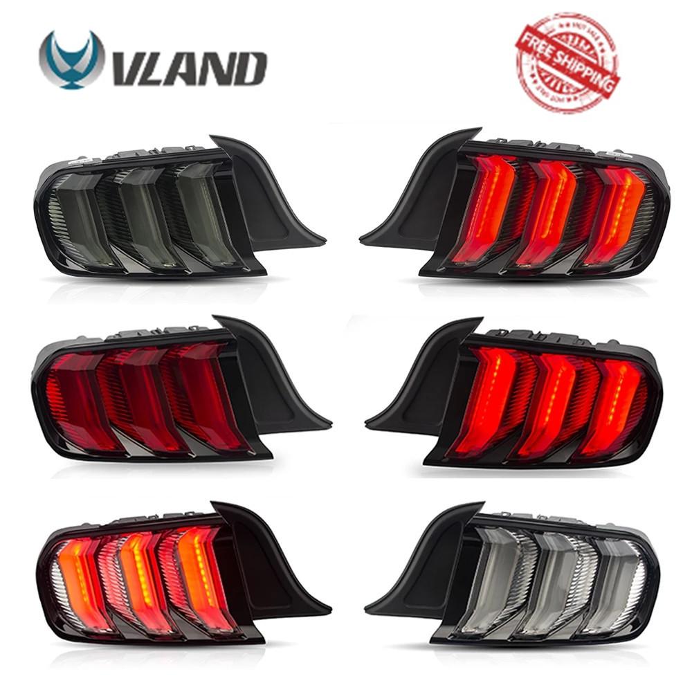 VLAND Tail lamp assembly for Ford Mustang 2015-2020 Tail light with Sequential Turn Signal Reverse Lights Plug and Play
