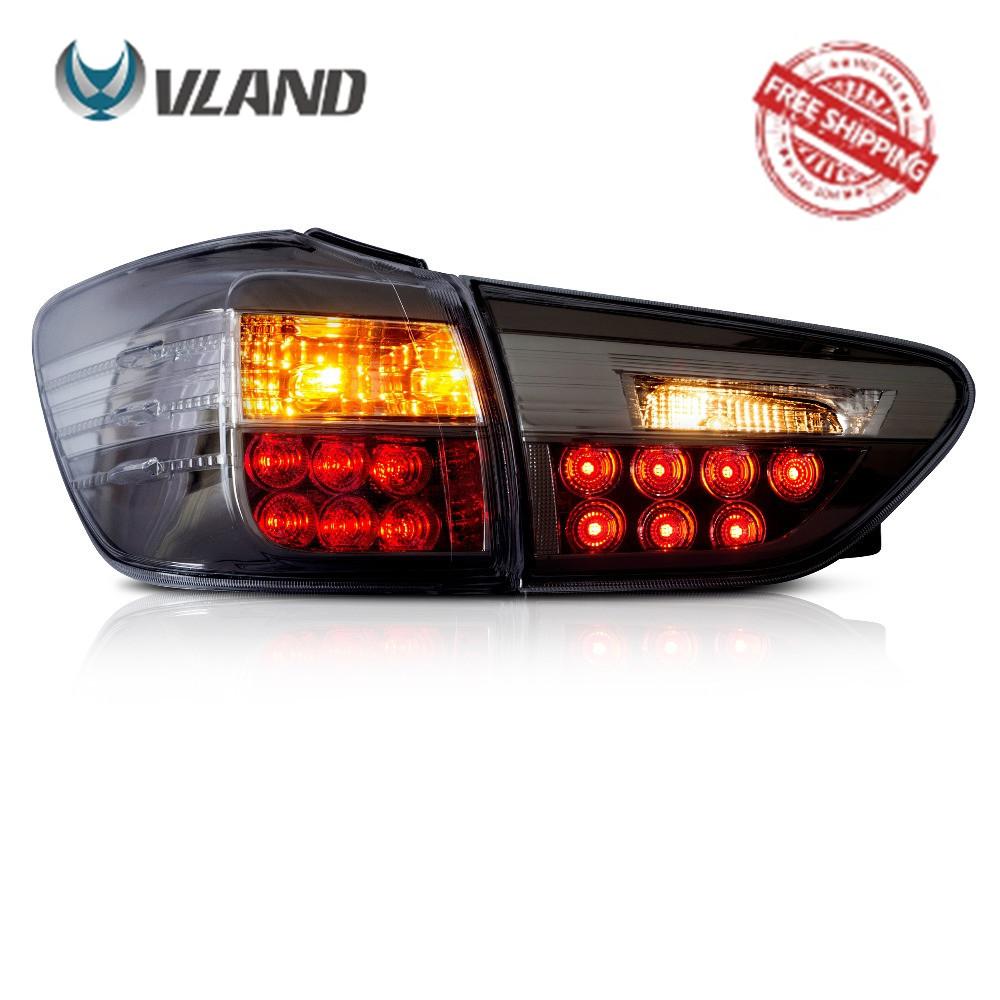 VLAND Tail lights Assembly for Toyota Wish Taillight 2009-2015 Tail Lamp with Turn Signal Reverse Lights LED DRL light