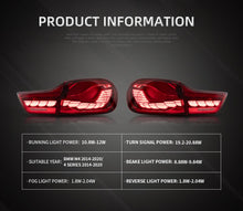 Cargar imagen en el visor de la galería, GTS OLED Style For BMW 4 Series VLAND Taillight F32 F33 F36 F82 F83 M4 Facelift Rear Lights LED 2014-2020 Sequential Turn Signal