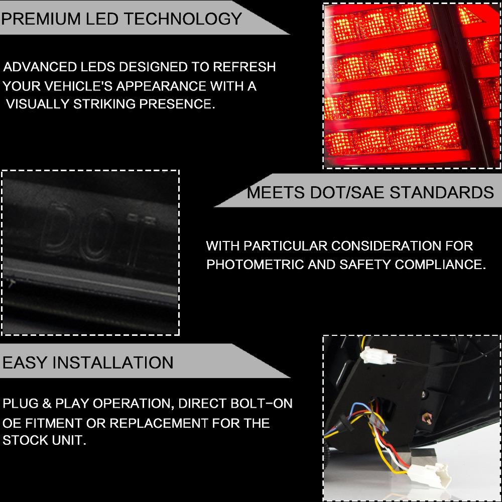 VLAND Tail lights Assembly for Toyota Verllfire/Alphard 2007-2013 Taillights Tail Lamp Turn Signal Reverse Lights LED DRL light