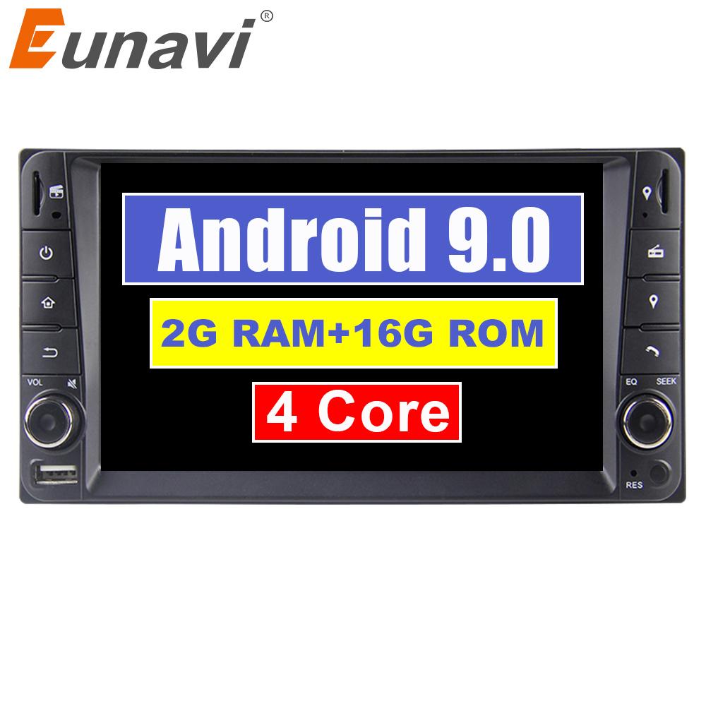 Eunavi 2 din 7 inch Android 9.0 car radio multimedia player for Toyota Hilux VIOS Old Camry Prado RAV4 Prado 2003-2008 gps navi